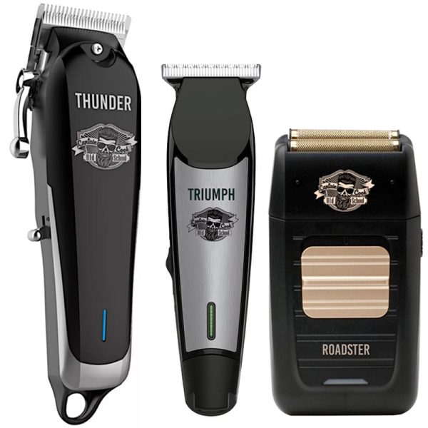 Pack Captain Cook Thunder + Triumph + Shaver Roadster Kit Barbería Profesional