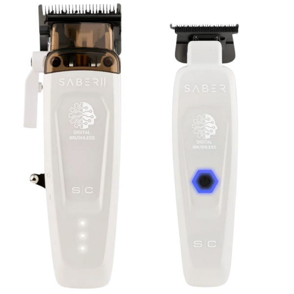StyleCraft Saber 2.0 White Combo Clipper + Saber Trimmer