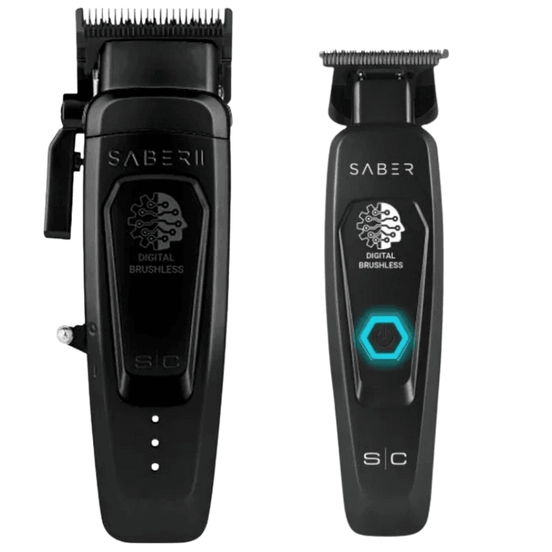 StyleCraft Saber 2.0 Black Combo Clipper + Trimmer Profesional