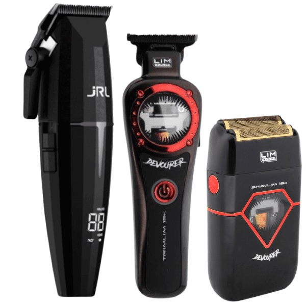 Kit Barbero Profesional JRL Onyx + LIM Hair Devourer Trimmer + Shaver